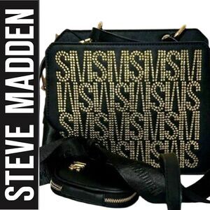 Steve Madden BEvelyn Rhinestone Logo Satchel
